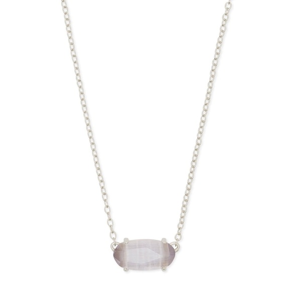 KENDRA SCOTT • Silver Ever Dichroic Pink Glass Necklace - Picture 1 of 6